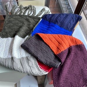Multicolored long winter scarf